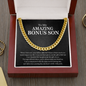 To My Amazing Bonus Son Chain Necklace Gift, Gift For Bonus Son Birthday, Graduation