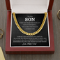 To Our Son Sentimental Chain Necklace Gift, Gift For Son Birthday, Graduation from Mom & Dad
