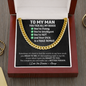 To My Man You Tick All My Boxes Cuban Chain Link | Birthday Gift For Husband | Anniversary Gift for Man | Husband Funny Gift