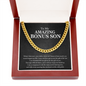 To My Amazing Bonus Son Chain Necklace Gift, Gift For Bonus Son Birthday, Graduation