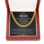 To My Man Cuban Link Chain Necklace| Gift for Husband, Boyfriend, Long term Partner| Anniversary & Birthday Gift