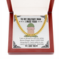 To My Military Man Funny Dick Chain Necklace | Funny Christmas Gift for Military Boyfriend, Military Husband | Long Distance Relationship