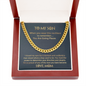 To my Son, I am so proud of you Cuban Chain Necklace | Gift for Son from Mom| Motivational Gift for my Son from Mom