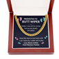 Promoted To Butt Wiper Cuban Chain Link Necklace | First Father's Day | Baby Bump Gift to Dad