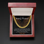 To My Harley Davidson Riding Partner Cuban Link Chain Necklace | Gift for Husband | Gift For Boyfriend | Motorcycle Life
