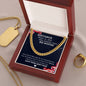 To My Husband from your Army Wife Cuban Link Chain Necklace | Gift for Husband | Army Wife | Long Distance Relationship