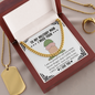 To My Military Man Funny Dick Chain Necklace | Funny Christmas Gift for Military Boyfriend, Military Husband | Long Distance Relationship