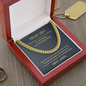 To my Son, Don't Settle For Less Cuban Chain Necklace | Gift for Son from Mom | Motivational Gift for my Son from Mom