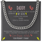 Daddy To Be You Are My Hero from Baby Bump Cuban Link Chain | Daddy To Be Necklace Gift | First Time Dad Gift | New Dad Gift | New Dad Jewelry Gift