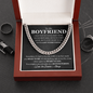 To My Boyfriend Chain Necklace for Him, Romantic Birthday Gifts for Him, Anniversary Gift for Boyfriend