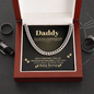 Daddy To Be Merry Christmas From Baby Bump Link Chain Necklace | Gift For First Time Dad | Daddy To be Gift from Baby Bump