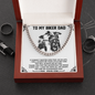 To My Biker Dad You Are My Super Hero Cuban Chain Link Necklace | Christmas, Birthday Gift from Your Son | Gift To Biker Dad from Son