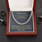 To my Son, I am so proud of you Cuban Chain Necklace | Gift for Son from Mom| Motivational Gift for my Son from Mom