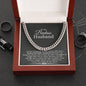 To My Badass Husband Cuban Link Chain Necklace | Gift for Husband | Christmas Gift for Husband | Anniversary & Birthday Gift
