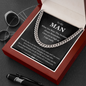 To My Man Cuban Link Chain Necklace| Gift for Husband, Boyfriend, Long term Partner| Anniversary & Birthday Gift
