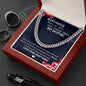 To My Husband from your Army Wife Cuban Link Chain Necklace | Gift for Husband | Army Wife | Long Distance Relationship