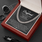 To My Boyfriend We're Closer Because of It All Link Chain Necklace | Romantic Gift for Boyfriend | Anniversary & Birthday Gift