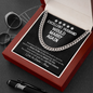 To My Excellent Husband Cuban Chain Link | Birthday Gift For Husband | Anniversary Gift for Man | Husband Funny Gift