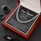To My Army Boyfriend We're Closer Because of It All Link Chain Necklace | Romantic Gift for Boyfriend | Anniversary & Birthday Gift