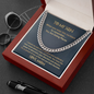 To my Son, I am so proud of you Cuban Chain Necklace | Gift for Son from Mom| Motivational Gift for my Son from Mom