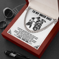 To My Biker Dad You Are My Super Hero Cuban Chain Link Necklace | Christmas, Birthday Gift from Your Son | Gift To Biking Dad from Son