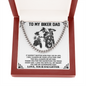 To My Biker Dad Cuban Link Chain Necklace | Gift for Biker Dad| Motorcycle Life | Gift From your Daughter