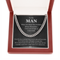 To My Man Cuban Link Chain Necklace| Gift for Husband, Boyfriend, Long term Partner| Anniversary & Birthday Gift