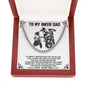 To My Biker Dad You Are My Super Hero Cuban Chain Link Necklace | Christmas, Birthday Gift from Your Son | Gift To Biker Dad from Son