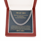 To my Son, I am so proud of you Cuban Chain Necklace | Gift for Son from Mom| Motivational Gift for my Son from Mom
