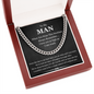 To My Man Cuban Link Chain Necklace| Gift for Husband, Boyfriend, Long term Partner| Anniversary & Birthday Gift