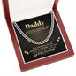 Daddy To Be Merry Christmas From Baby Bump Link Chain Necklace | Gift For First Time Dad | Daddy To be Gift from Baby Bump