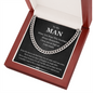 To My Man Cuban Link Chain Necklace| Gift for Husband, Boyfriend, Long term Partner| Anniversary & Birthday Gift