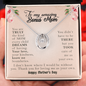 To My Amazing Bonus Mom Zirconia Necklace | Step Mom Gift Bonus Mom Necklace, Present for Stepmom for Mother's Day