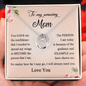 To My Amazing Mom, Lucky In Love Necklace Mom Necklace, Present for Mother's Day