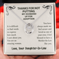 Thanks for Not Putting My Husband Up For Adoption Lucky in Love Necklace | Funny Mother's Day Gift For Mother-In-Law | Gift from Daughter-In-Law| Blessed to Have You In my Life