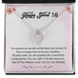Happy Sweet 16 Funny Birthday Necklace | Gift For Sweet 16th Birthday | Gift for Niece, Granddaughter