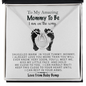 Mommy I Am On The Way Necklace | Mom To Be Gift, Pregnancy Gift for Mom To Be, Mommy Gift From Baby Bump