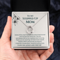 To My Stepped Up Mom Lucky In Love Necklace | Step Mom Necklace, Bonus Mom Gift | Birthday, Mother's Day Gift for Second Mom
