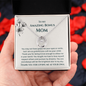 To My Amazing Bonus Mom Lucky In Love Necklace | Step Mom Necklace, Bonus Mom Gift | Birthday, Mother's Day Gift for Second Mom