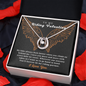 To My Riding Valentine Lovers Cubic Zirconia Necklace Gift | Valentine's Bikers Gifts For Women