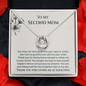 To My Second Mom Lucky In Love Necklace | Step Mom Necklace, Bonus Mom Gift | Birthday, Mother's Day Gift for Second Mom