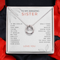 To My Amazing Sister Necklace | Gift for Sister from Sister or Brother | Sister Birthday, Graduation, Engagement Gift or Just Because