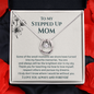 To My Stepped Up Mom Lucky In Love Necklace | Step Mom Necklace, Bonus Mom Gift | Birthday, Mother's Day Gift for Second Mom