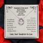 Thanks for Not Putting My Husband Up For Adoption Lucky in Love Necklace | Funny Mother's Day Gift For Mother-In-Law | Gift from Daughter-In-Law| Blessed to Have You In my Life