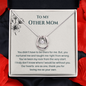 To My Other Mom Our Hearts Are As One Lucky In Love Necklace | Step Mom Necklace, Bonus Mom Gift | Birthday, Mother's Day Gift for Second Mom