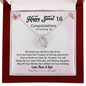 Happy Sweet 16 You Will Always Be Our Little Girl Birthday Necklace | Gift For Daughter's 16th Birthday | Sweet 16 Birthday Gift