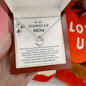 To My Stepped Up Mom Lucky In Love Necklace | Step Mom Necklace, Bonus Mom Gift | Birthday, Mother's Day Gift for Second Mom