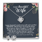 Wife Anniversary, Mother's Day Gift, Wife Birthday Necklace Earring Gift Set