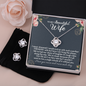 Wife Anniversary, Mother's Day Gift, Wife Birthday Necklace Earring Gift Set