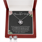 To My Beautiful Wife, Wife Birthday Wife Anniversary Mother's Day Gift For Soulmate Necklace Earrings Gift Set